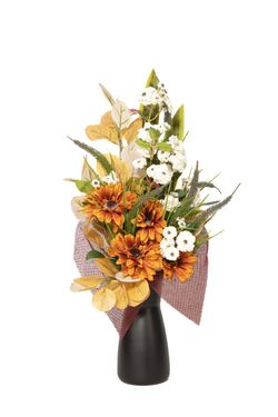 Otoñal ramo de flores artificiales para cementerio
