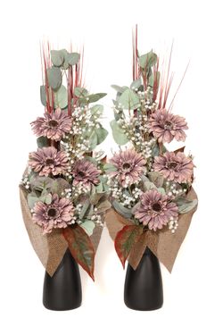 Otoñal y romántico ramo de flores artificiales para cementerio