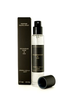 Perfume Travel Spray Rosa Búlgara & Oud. Loja Boutique Collection CERERIA MOLLA 1899
