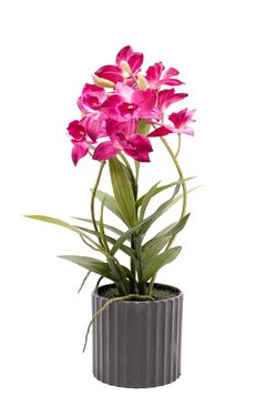 Planta artificial de Orquídea Dendrobium Bigibbum Rosa Fucsia