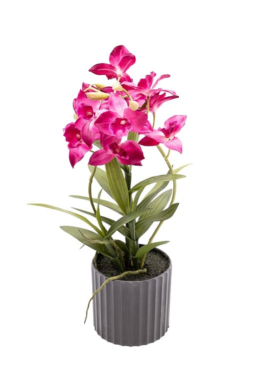 Planta artificial de Orquídea Dendrobium Bigibbum Rosa Fucsia