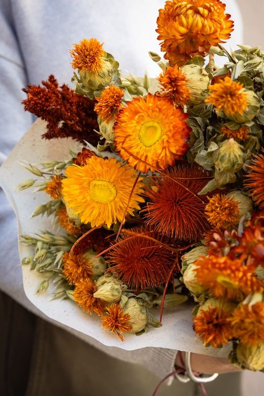 Radiante bouquet de flores variadas secas Luna