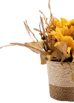 Radiante centro de girasoles artificiales