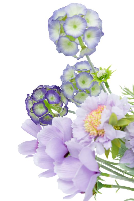 Ramillete delicado artificial de flores lilas