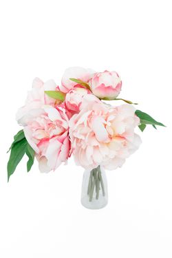 Ramillete encantador de peonías artificiales rosas