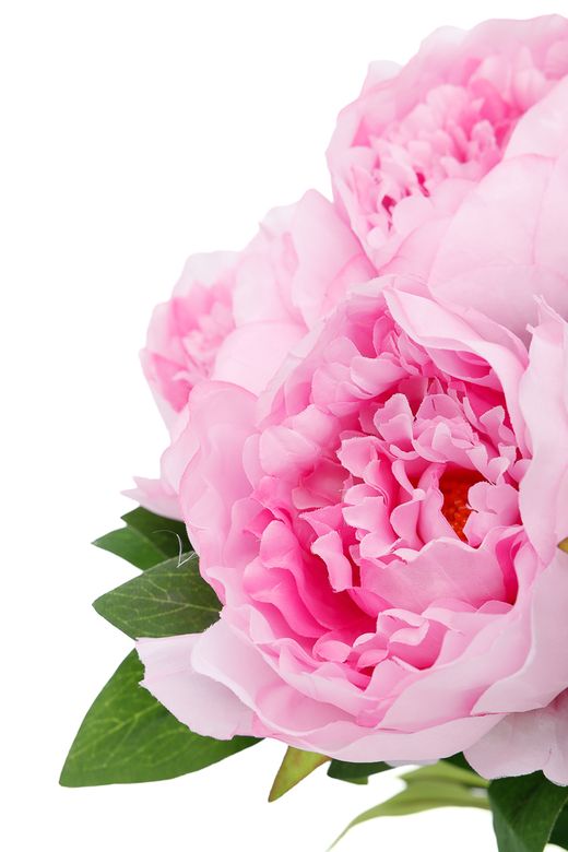 Ramillete exuberante de peonías artificiales en color rosa intenso