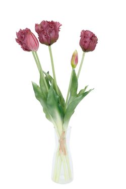 Ramillete sofisticado de tulipanes artificiales en color morado
