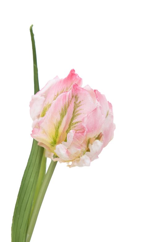 Ramillete suave de tulipanes artificiales rosa claro