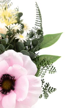 Ramito de flores con anémona rosa artificial