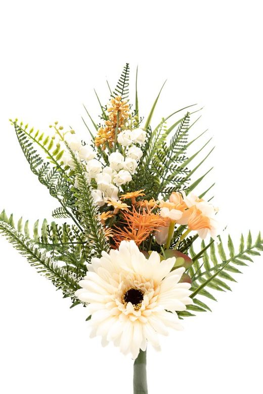 Ramo de flores de cementerio con gerbera artificial