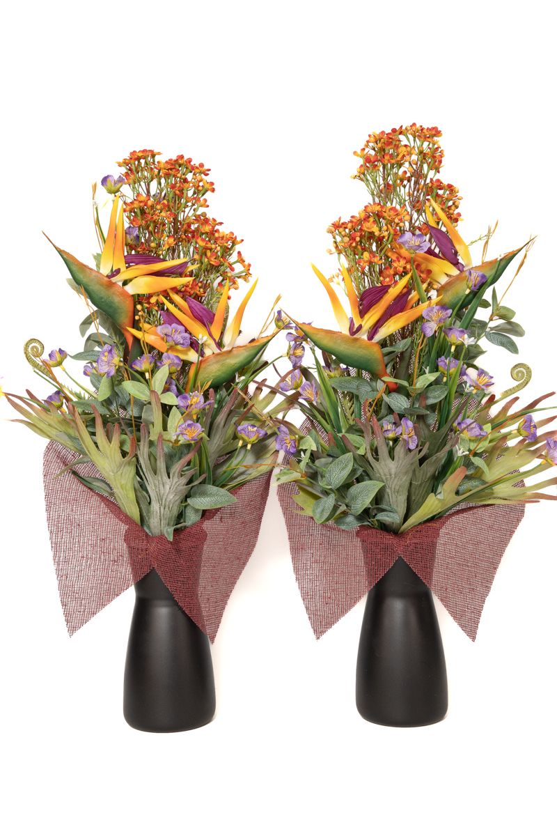 Ramo de flores para cementerio con estilo tropical Lateral derecho