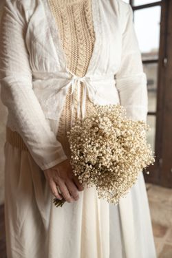 Ramo de novia con paniculata preservada. Todo un clásico para las novias más románticas y femeninas.