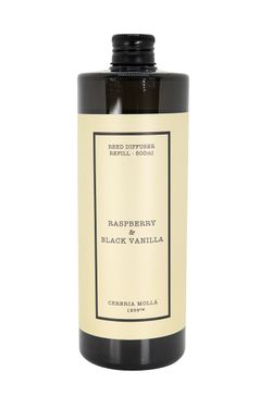 Recambio de mikado ambientador 500 mL. Raspberry & Black Vanilla. Colección Boutique CERERIA MOLLA 1899