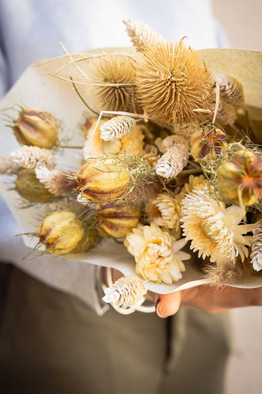 Sofisticado bouquet de flores secas variadas Classic