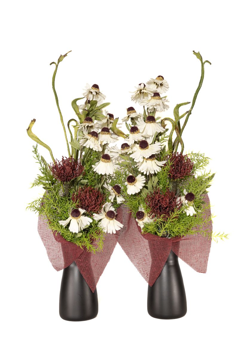 Sofisticado ramo de cementerio con gerberas blancas Derecho