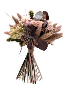 Sutil ramo de novia en colores rosas