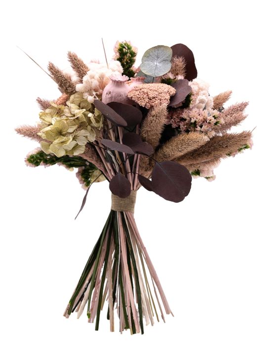 Sutil ramo de novia en colores rosas