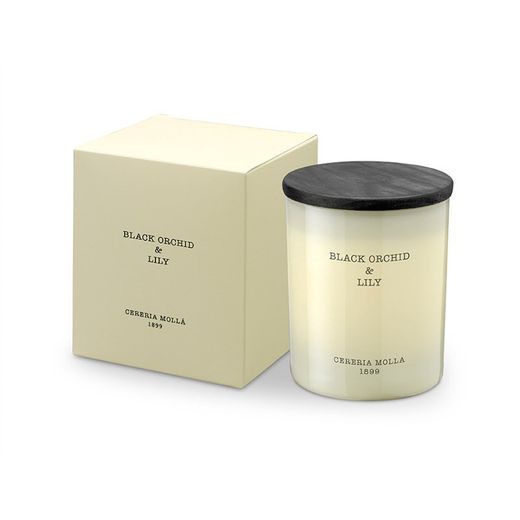 Vela Premium de 230 Grs. Black Orchid & Lily. Colección Boutique CERERIA MOLLA 1899. Handmade. +/- 50 horas
