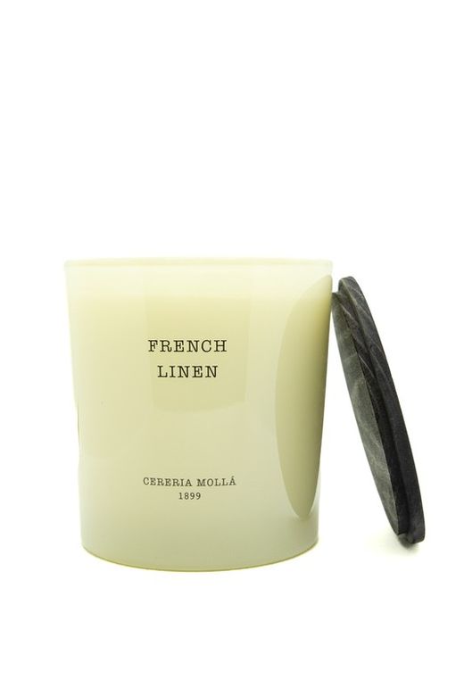 Vela Premium XL de 600Grs. French Linen . Colección Boutique CERERIA MOLLA 1899. Handmade. +/- 80 horas