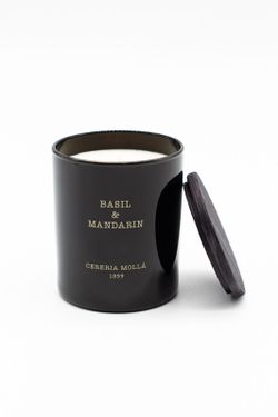 Vela Premium 230 Grs. Manjericão e mandarim. Coleção Boutique CERERIA MOLLA 1899. Feito à mão. +/- 50 horas
