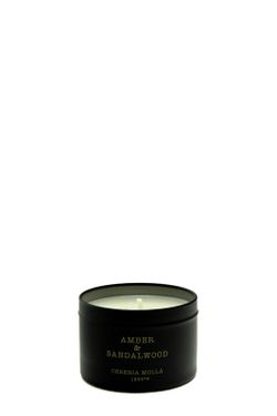 Vela Premium formato Lata. Amber & Sandalwood. Colección Boutique CERERIA MOLLA 1899. Handmade. +/-50 horas