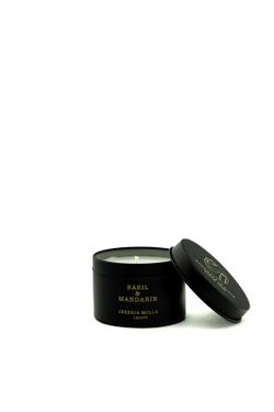 Vela Premium formato Lata. Basil & Mandarin. Colección Boutique CERERIA MOLLA 1899. Handmade. +/-50 horas