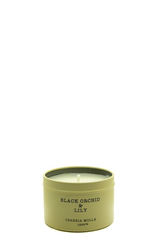 Vela Premium formato Lata. Black Orchid & Lily. Colección Boutique CERERIA MOLLA 1899. Handmade. +/-50 horas