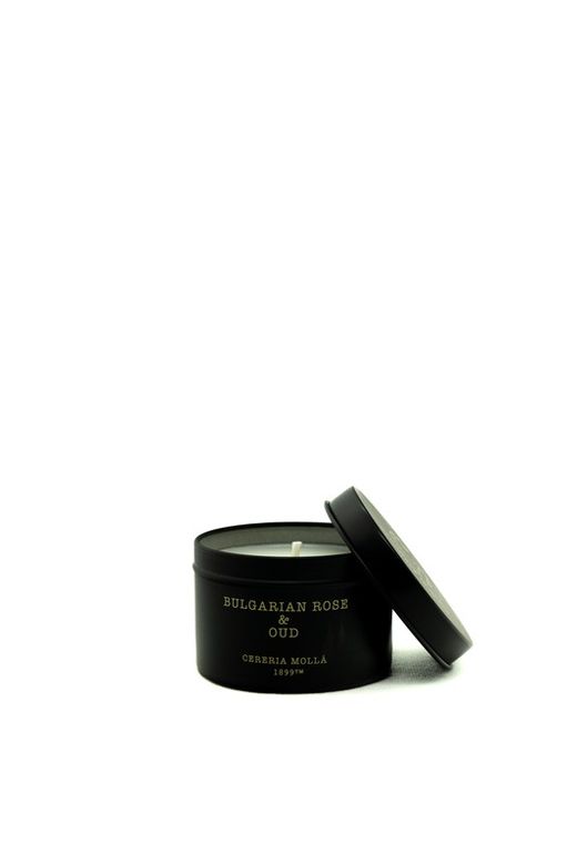 Vela Premium formato Lata. Bulgarian Rose & Oud. Colección Boutique CERERIA MOLLA 1899. Handmade. +/-50 horas