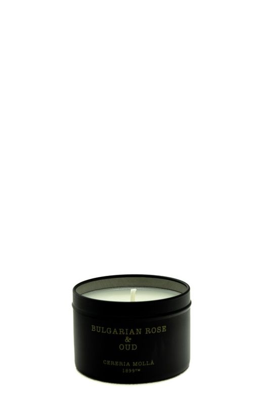 Vela Premium formato Lata. Bulgarian Rose & Oud. Colección Boutique CERERIA MOLLA 1899. Handmade. +/-50 horas
