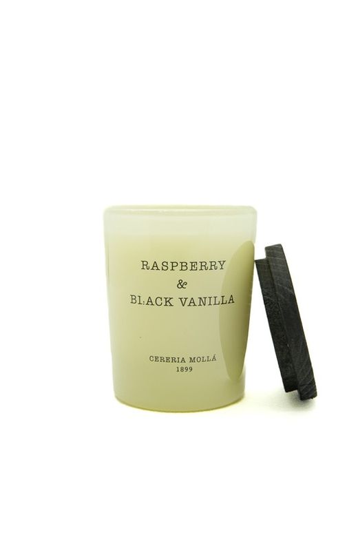Vela Premium mini de 70Grs. Raspberry & Black Vanilla. Colección Boutique CERERIA MOLLA 1899. Handmade. +/-20 horas