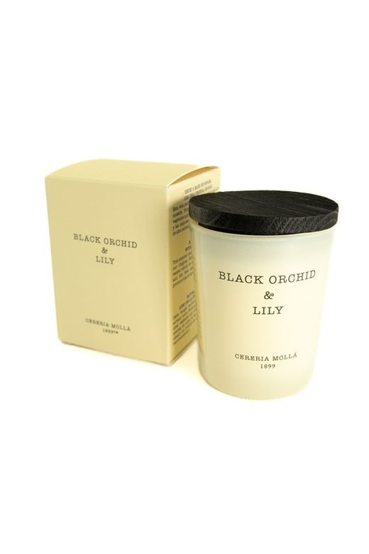 Mini Vela Premium 70Grs. Orquídea Negra & Lírio. Coleção Boutique CERERIA MOLLA 1899. Feito à mão. +/-50 horas