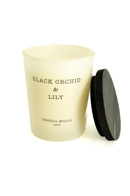 Mini Vela Premium 70Grs. Orquídea Negra & Lírio. Coleção Boutique CERERIA MOLLA 1899. Feito à mão. +/-50 horas