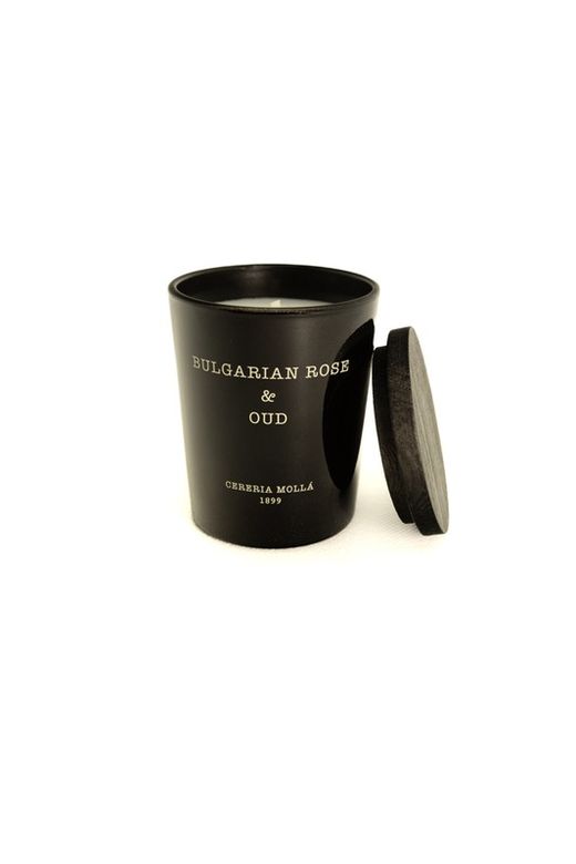 Mini Vela Premium 70Grs. Rosa Búlgara & Oud. Coleção Boutique CERERIA MOLLA 1899. Feito à mão. +/-50 horas