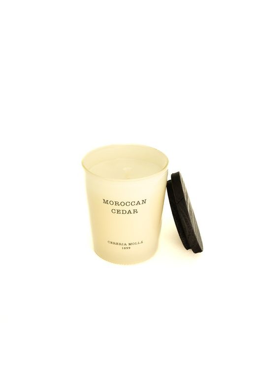 Mini Vela Premium 70Grs. Cedro Marroquino. Coleção Boutique CERERIA MOLLA 1899. Feito à mão. +/-50 horas