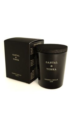 Mini Vela Premium 70Grs. Santal&Tonka. Coleção Boutique CERERIA MOLLA 1899. Feito à mão. +/-50 horas
