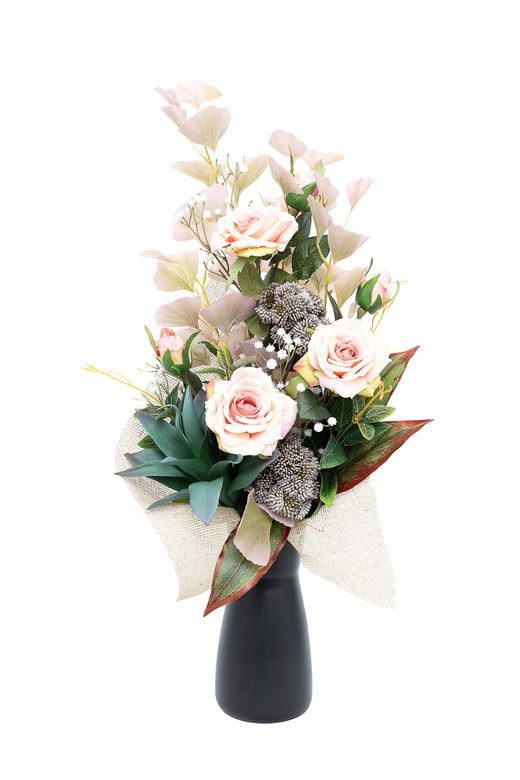 Versátil ramo de cementerio con toques rosados