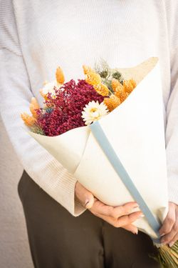 Vibrante bouquet de flores secas variadas Sparkle