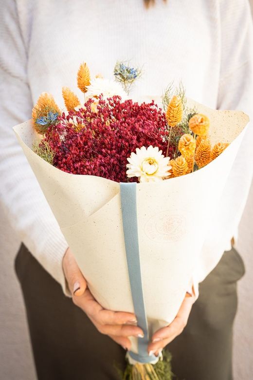 Vibrante bouquet de flores secas variadas Sparkle